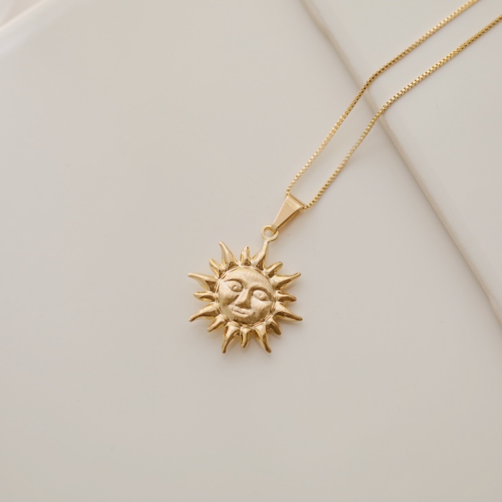 Ancient Sun Necklace | 18k Gold Filled - Picture 3 of 7
